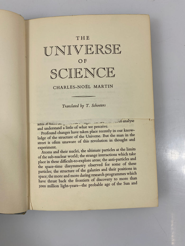 The Universe of Science by Martin 1961 HCDJ