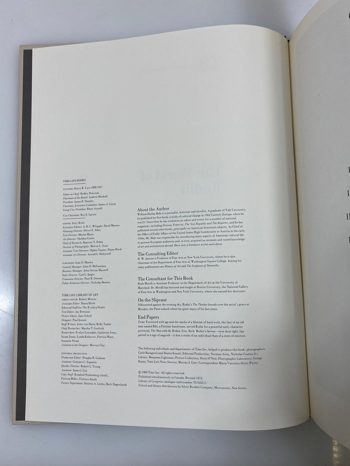 The World of Rodin Time-Life Books 1969 HC Slipcase