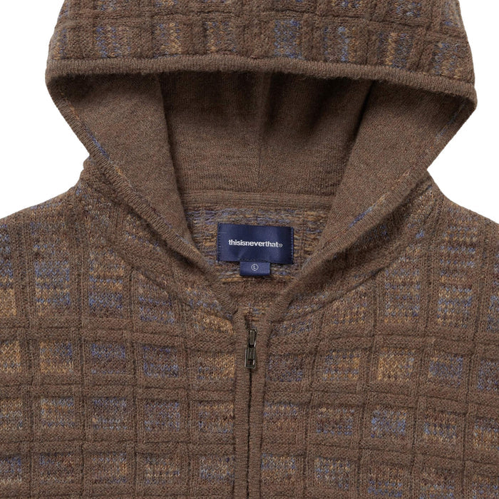 thisisneverthat	Textured Knit Zip Hoodie