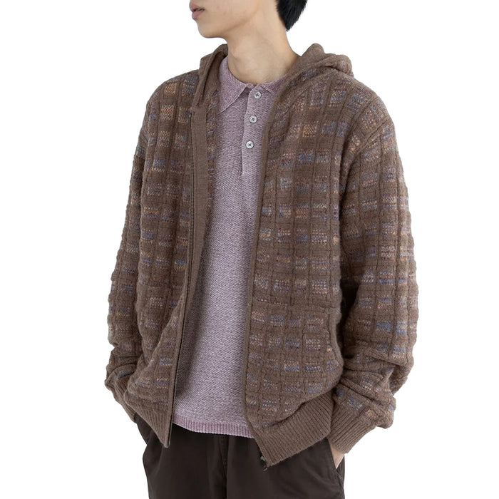 thisisneverthat	Textured Knit Zip Hoodie