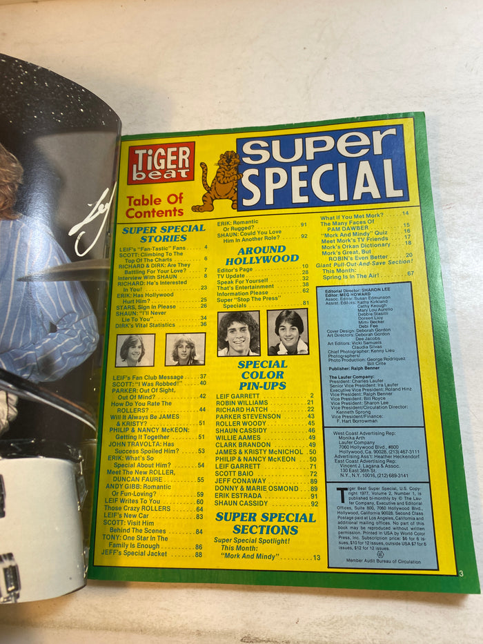 Tiger Beat Special Magazine Feb/March 1979 Leif Garrett