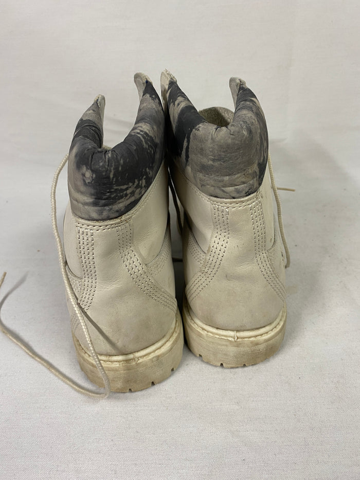 Timberland White Leather 6-inch Waterproof Boots Women's Size 9