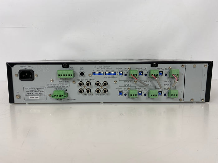 TOA 700 Series 9-Channel Mixer Power Amplifier A-706