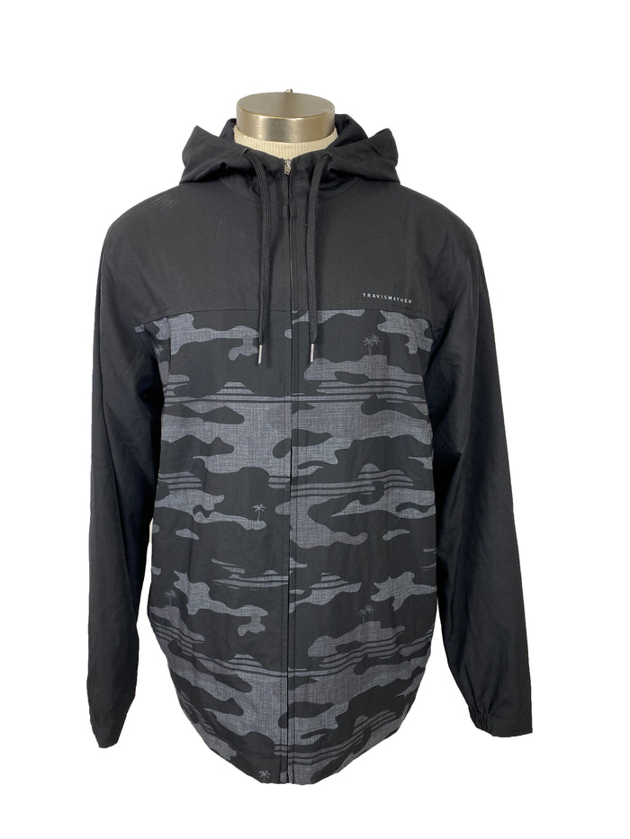 Travis Mathew Windbreaker Grey Camo Men's Size L