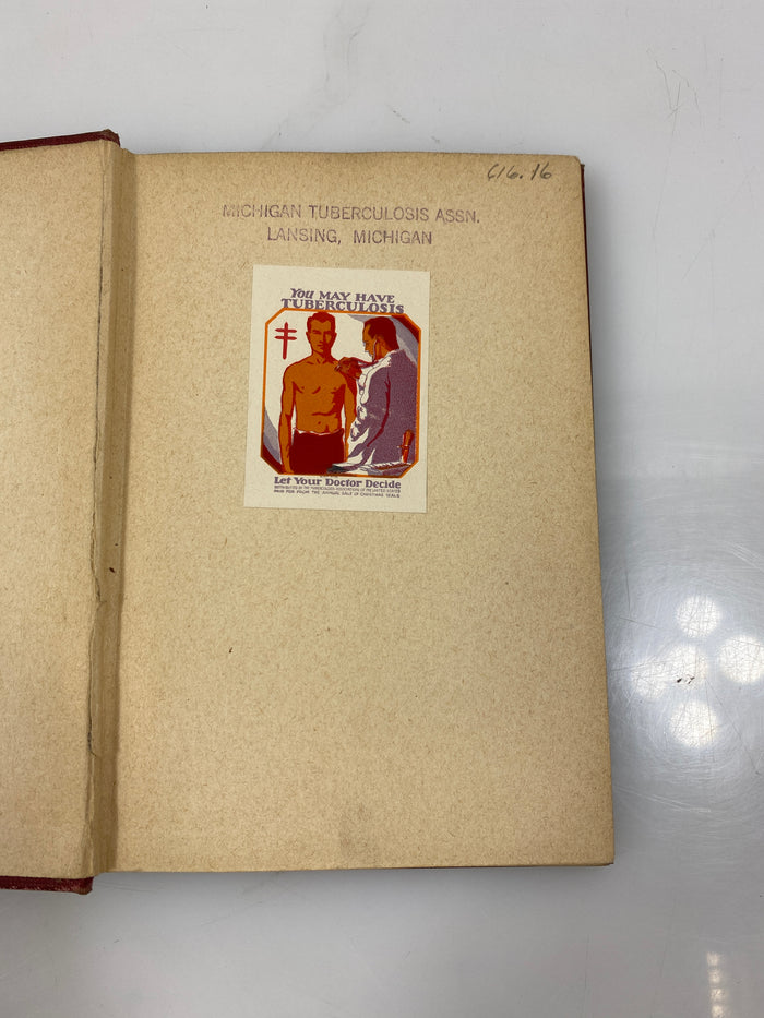 Tuberculosis and the Community by Hawes 1922 Lea & Febiger HC