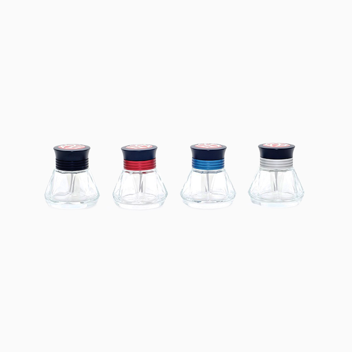 TWSBI Diamond 50 ink bottles 50ml showing different coloured lids.