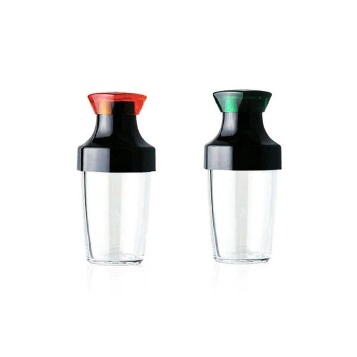 TWSBI VAC 20 ink bottle 20ml shown with red and green caps.