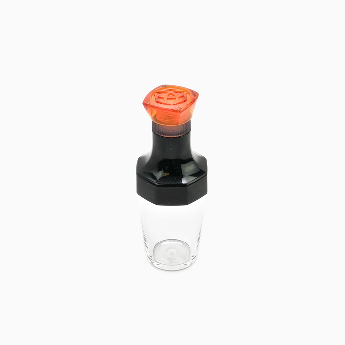 TWSBI VAC 20 ink bottle 20ml with orange cap and clear bottle.