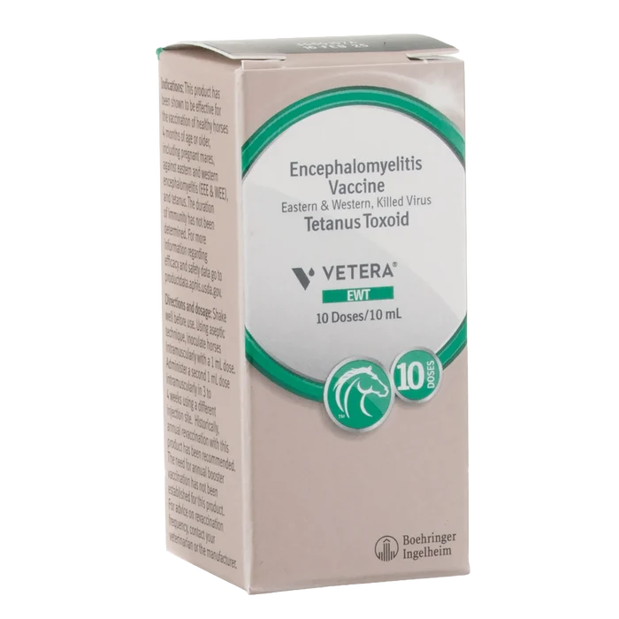 VETERA® EWT,"Vaccine box carton shown from front and side angles"