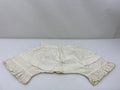 Vintage 1890s White Linen Children's Bloomers Fleur de Lis Lace Pattern
