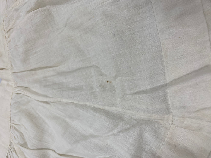 Vintage 1890s White Linen Children's Bloomers Fleur de Lis Lace Pattern