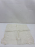 Vintage 1900s Sheer Linen Handkerchief with Stripe Details
