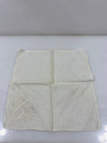 Vintage 1900s White Linen Handkerchief with Embroidered "C"