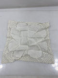 Vintage 1900s White Linen Handkerchief with Intricate Lace Border