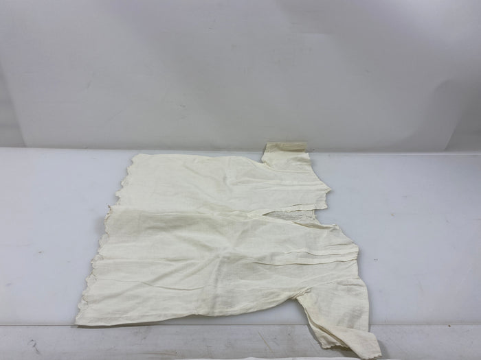 Vintage 1910s White Linen Baby's Dress with Intricate Embroidery