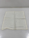 Vintage 1910s White Linen Handkerchief with Eyelet Lace Border
