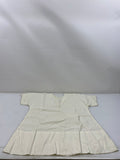 Vintage 1910s White Linen Infant's Dress with Floral Embroidery
