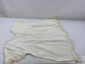 Vintage 1910s White Linen Infant's Dress with Pink and Blue Floral Embroidery