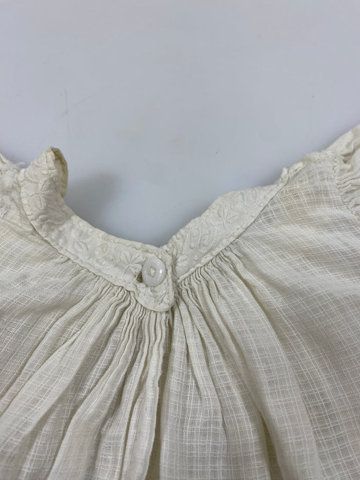 Vintage 1910s White Linen Infant's Dress
