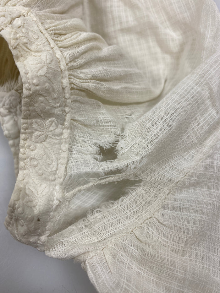 Vintage 1910s White Linen Infant's Dress