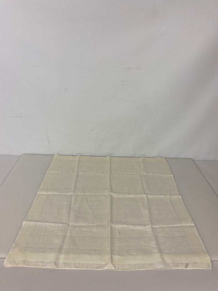 Vintage 1930s-1940s White Linen Handkerchief