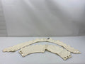 Vintage 1930s Cream Pointed Collar and Cuff Set with Mother of Pearl Buttons