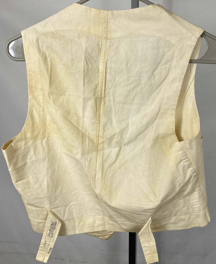 Vintage 1930's White Vest Men's Size Unknown