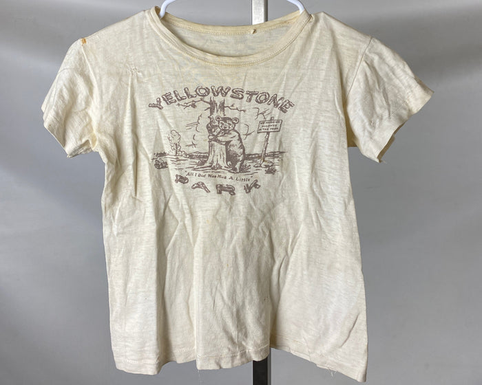 Vintage 1940's Yellowstone Park T-Shirt Youth Size Unknown
