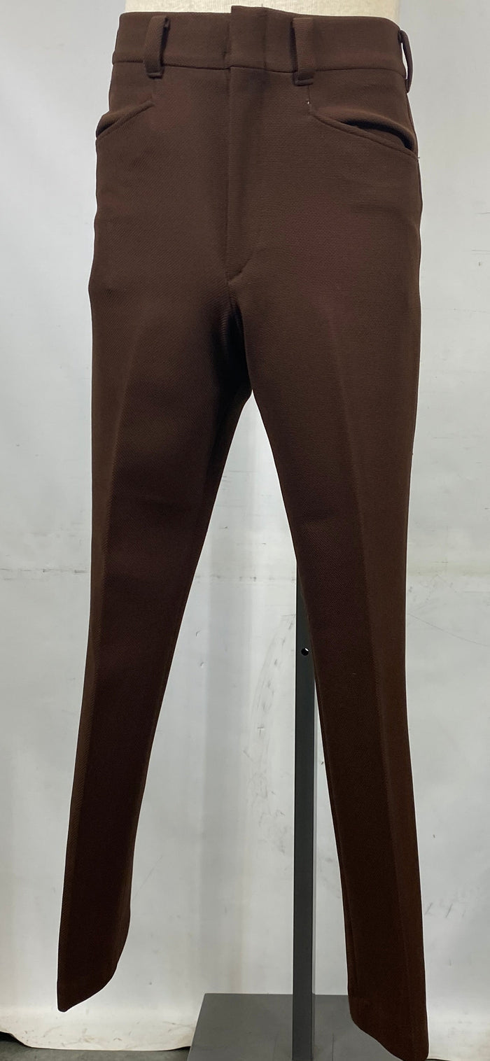Vintage 1970's Brown Knit Pants Men's Size Unknown