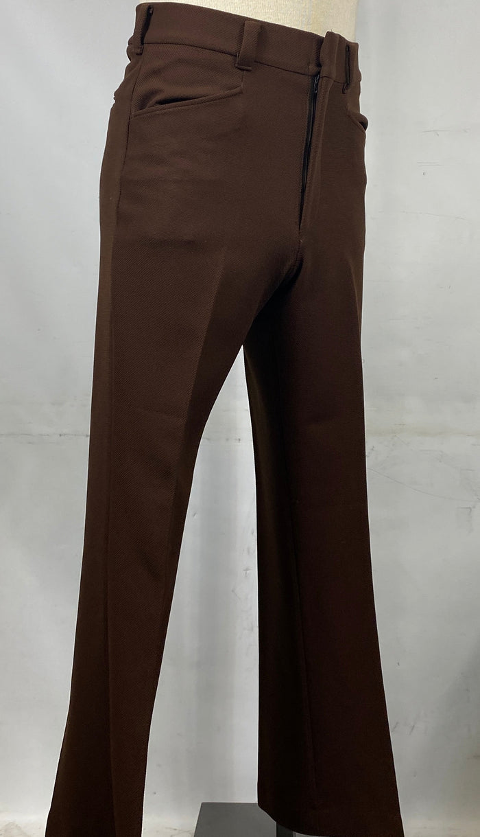 Vintage 1970's Brown Knit Pants Men's Size Unknown