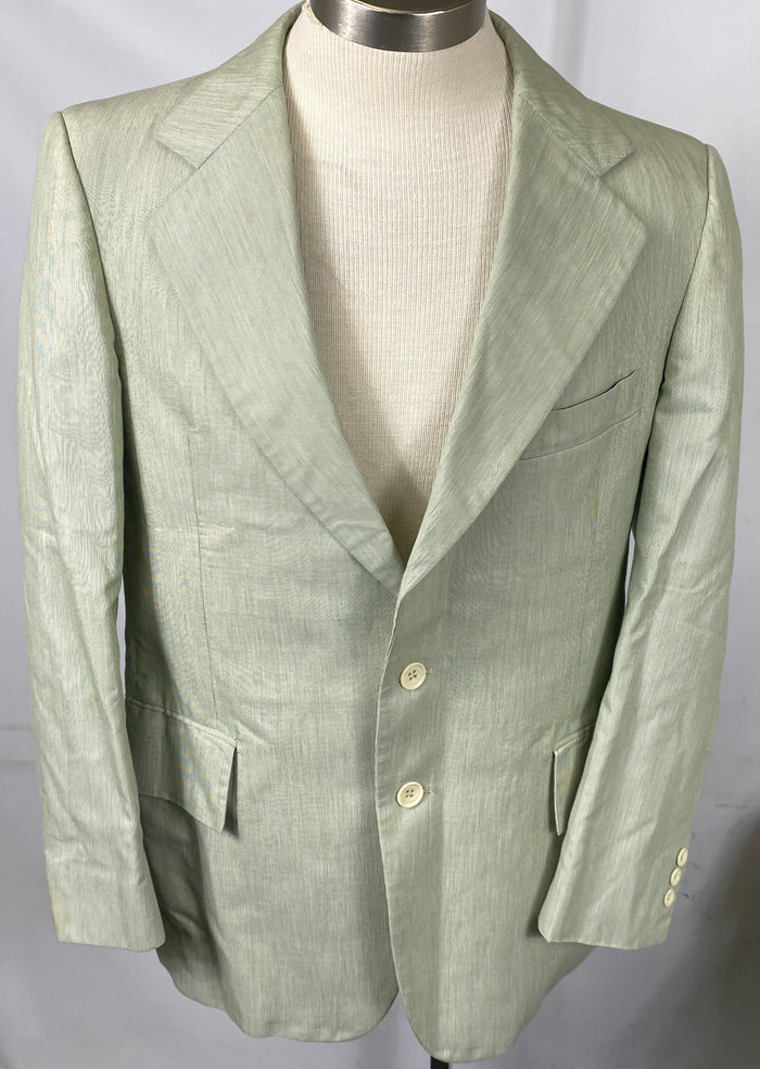 Vintage 1970's Marx-Haas Clothing Green Pinstripe Suit Jacket Men's Size Unknown