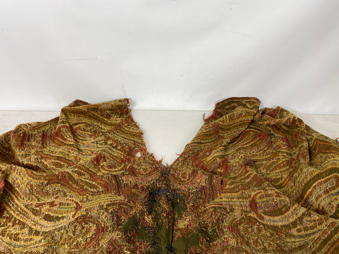 Vintage 1970s Red Paisley Patterned Fabric