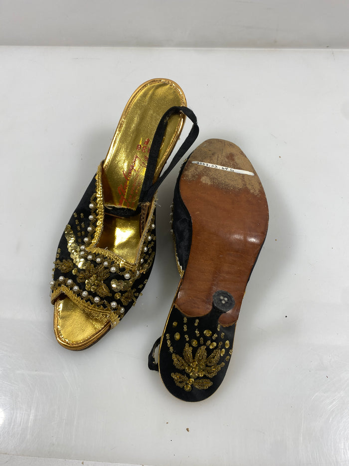 Vintage Beaded Heeled Shoes