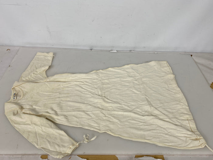 Vintage "Carter's" White Cotton Sleeping Gown Size 2 (6 Months)