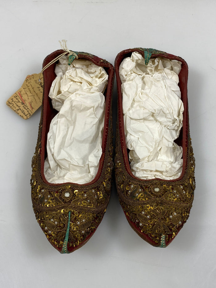 Vintage Chinese Embroidered Shoes Size Unknown #1