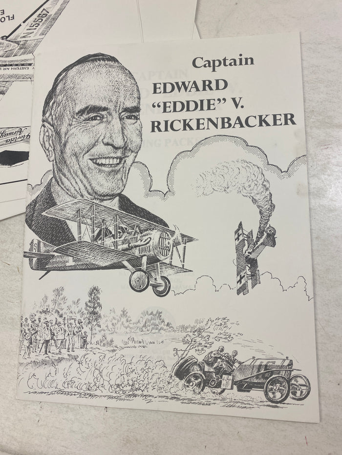 Vintage Eddie Rickenbacker Aviation History Educational Packet 1989