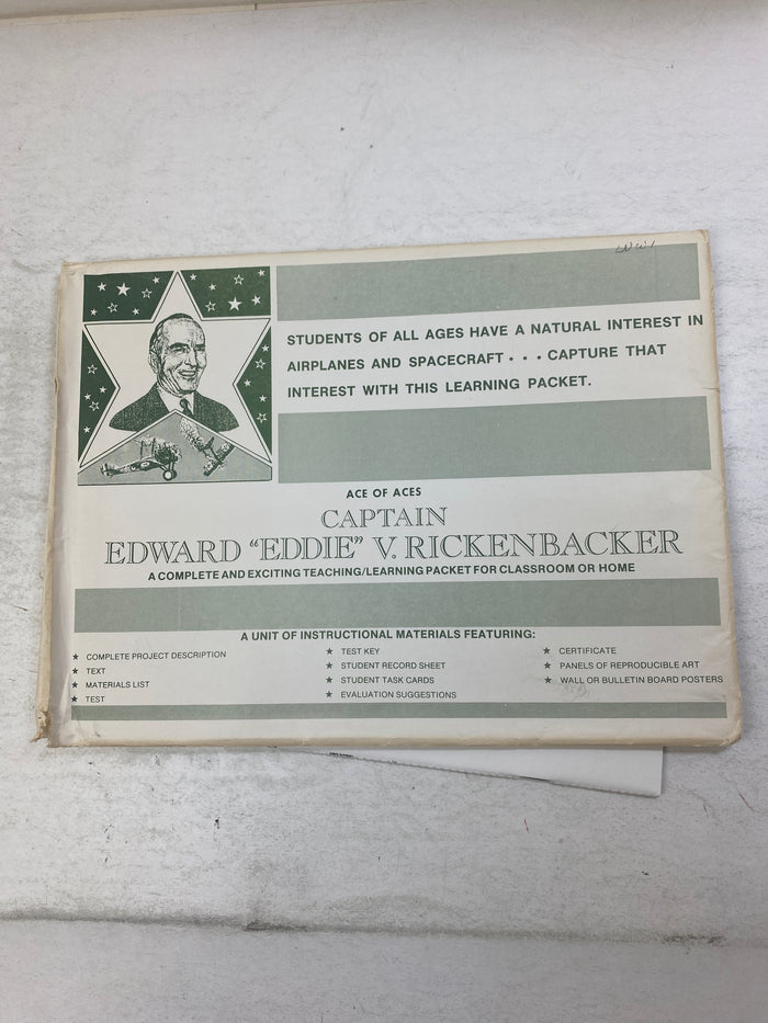 Vintage Eddie Rickenbacker Aviation History Educational Packet 1989