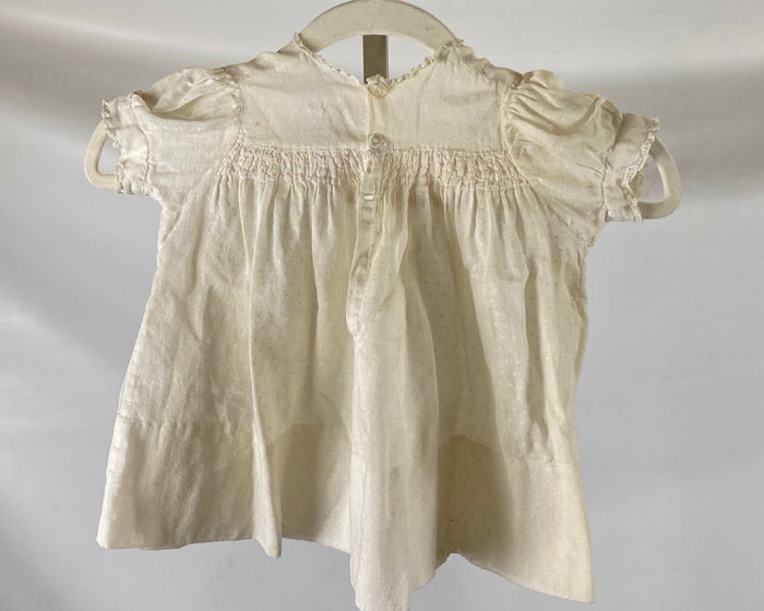 Vintage Mid-Century White Baby Dress