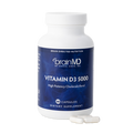 BrainMD Vitamin D3 5000: image of a purple supplement bottle against a transparent background