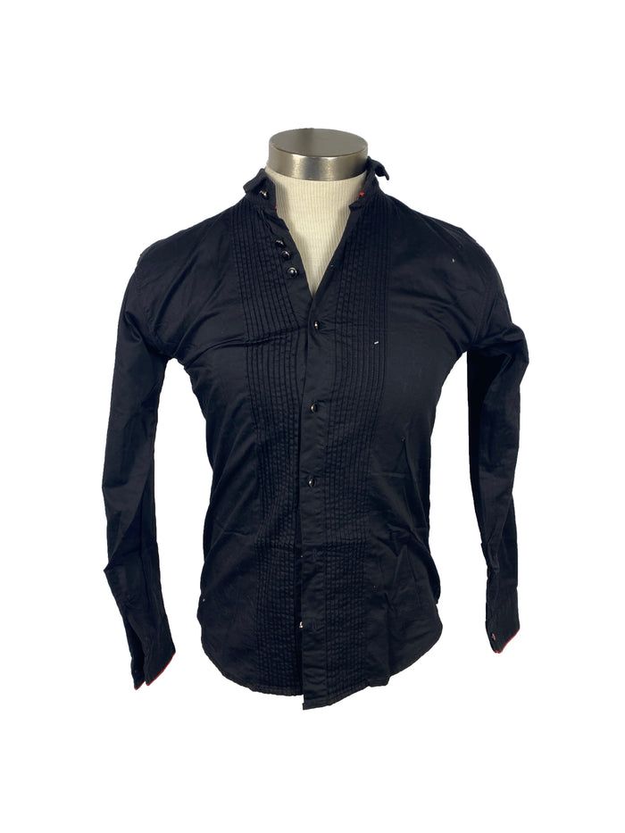 Voodoo Black Button Up Shirt Children's Size 10-16