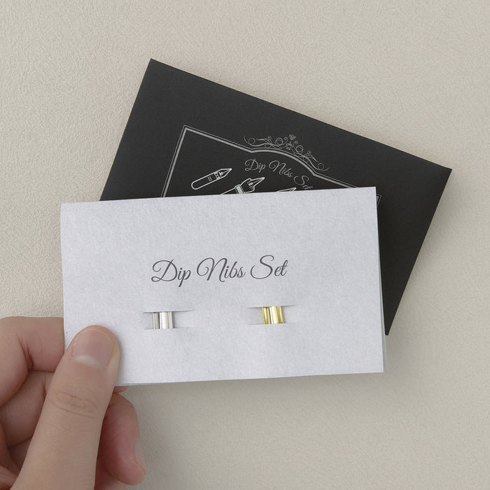 Ink sample card included with the Wearingeul dip nibs set.