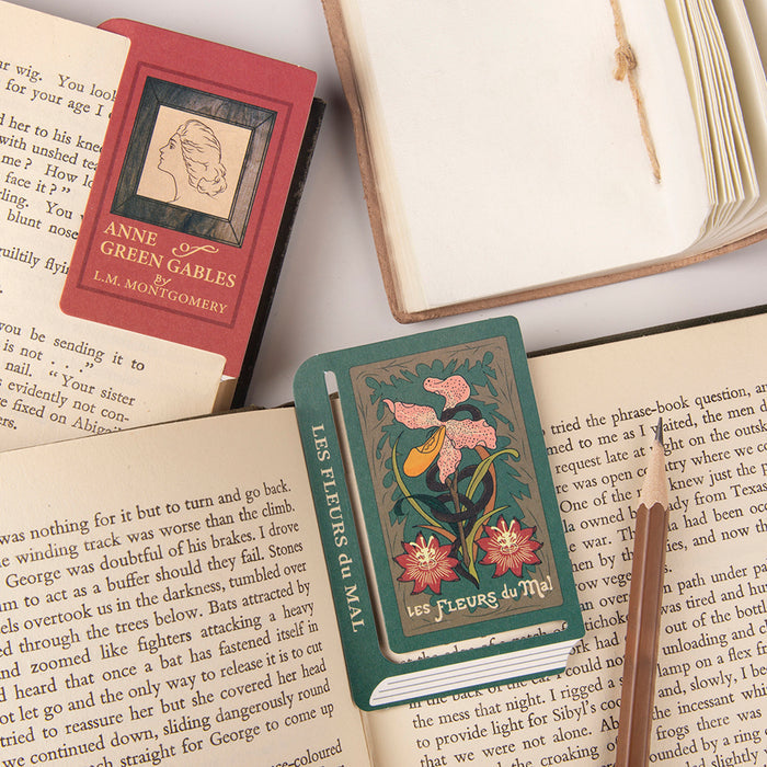 Wearingeul Edge Paper Bookmarks Reader Edition displayed across open books, highlighting classic world literature designs.