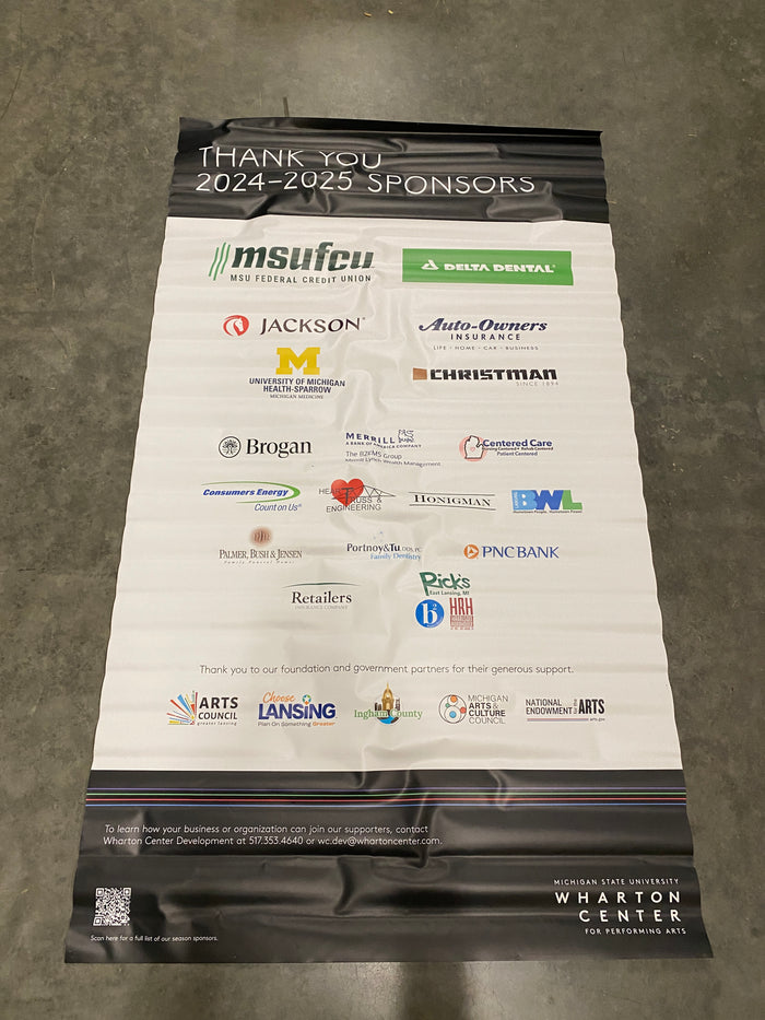 Wharton Center 2024-2025 Sponsor Appreciation Poster