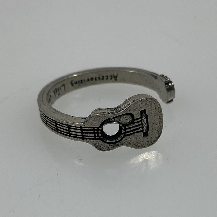 WHD Adjustable Silver Guitar Ring