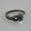 WHD Adjustable Silver Guitar Ring