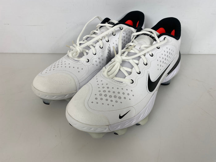 Nike White and Black Alpha Hurache Elite 3 Low MCS Gen FS Baseball Cleats Men's Size 14