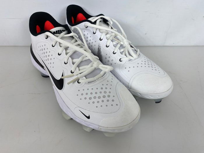 Nike White and Black Alpha Hurache Elite 3 Low MCS Gen FS Baseball Cleats Men's Size 14