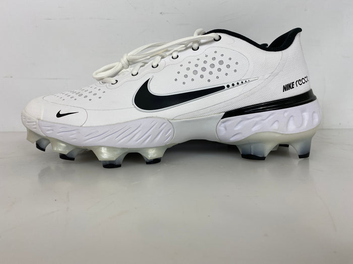 Nike White and Black Alpha Hurache Elite 3 Low MCS Gen FS Baseball Cleats Men's Size 14