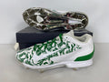 Nike White and Green Alpha Hurache Elite 2 Low Baseball Cleats Men's Size 16