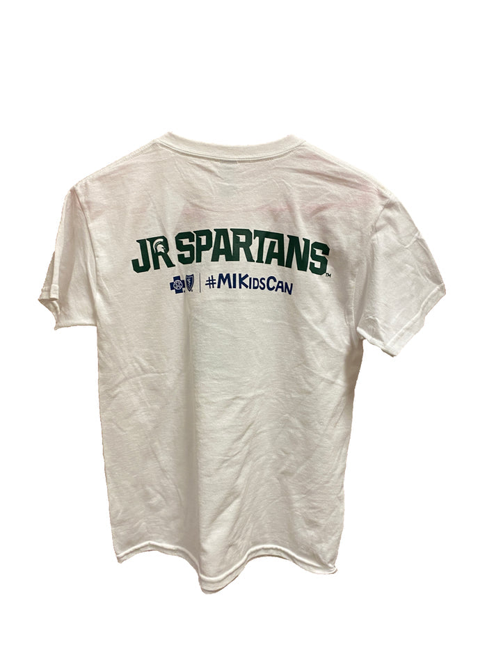 White Jr. Spartans T-Shirt Kid's Size L